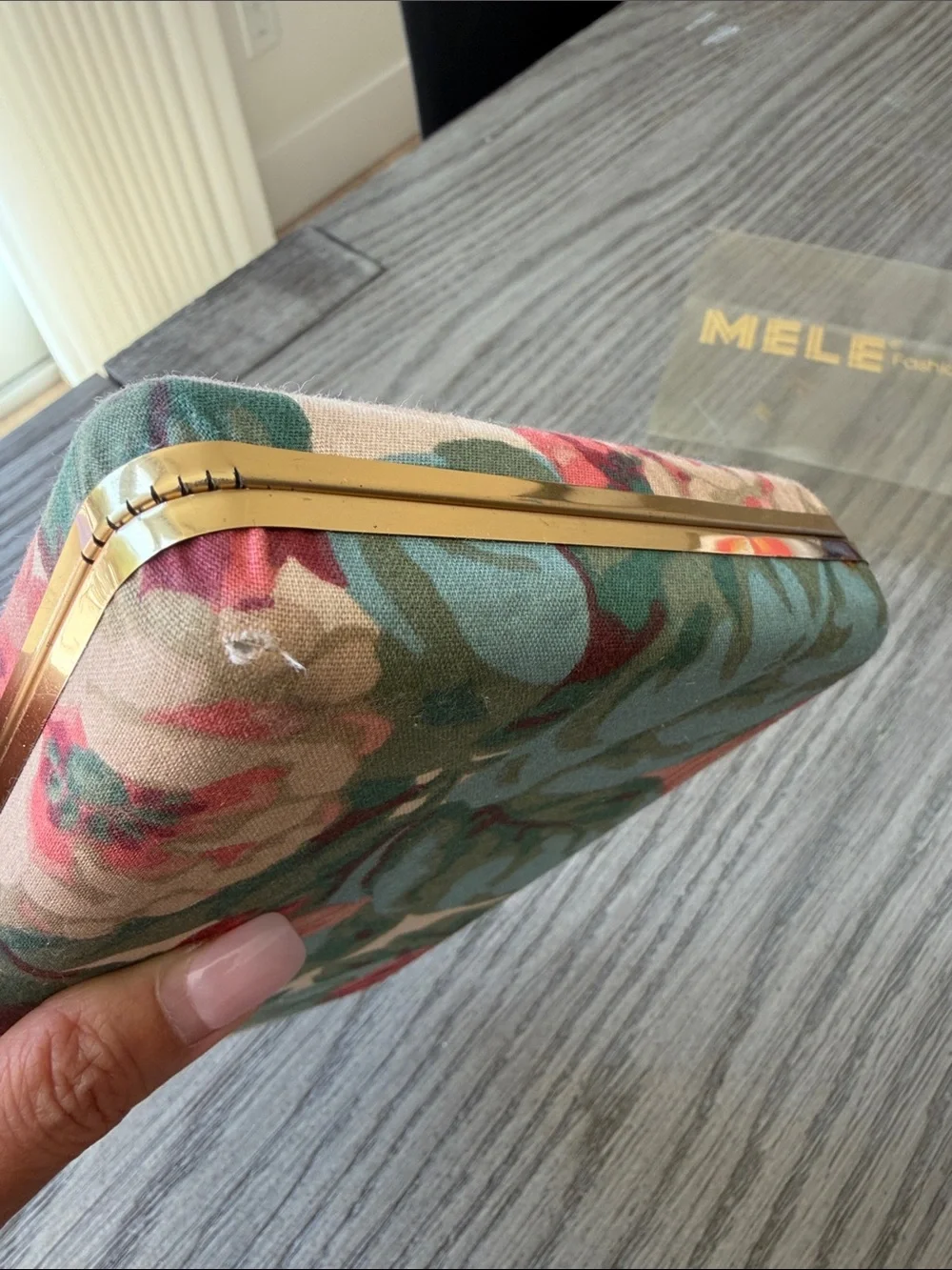 Vintage MELE Floral Jewelry Case - Multicolor Floral Design - 1960